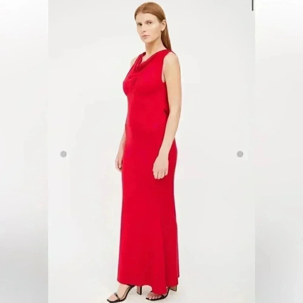 NWT  Reformation Red Backless Maxi Dress in Size Small